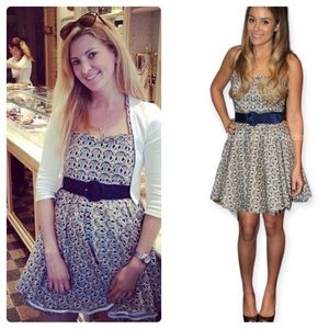 Alice + Olivia Terry Floral Print and Flare Halter dress Size 2